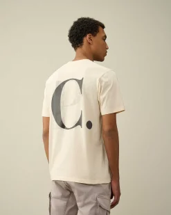 C.P. Company 30/1 Jersey Graphic T-Shirt Pistachio Shell-Beige Online