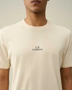 C.P. Company 30/1 Jersey Graphic T-Shirt Pistachio Shell-Beige Online