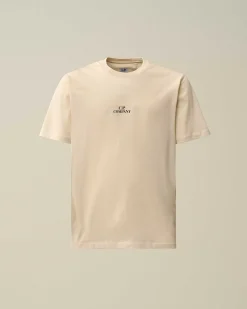 C.P. Company 30/1 Jersey Graphic T-Shirt Pistachio Shell-Beige Online