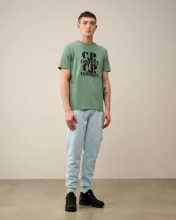 C.P. Company 30/1 Jersey Graphic T-Shirt Green Bay Discount
