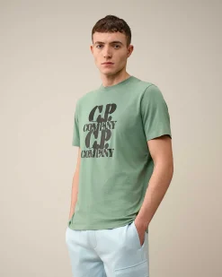C.P. Company 30/1 Jersey Graphic T-Shirt Green Bay Discount