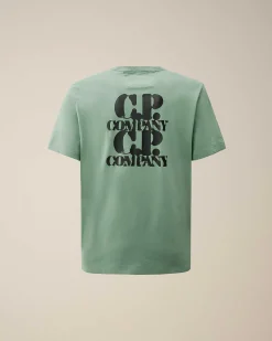 C.P. Company 30/1 Jersey Graphic T-Shirt Green Bay Discount