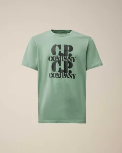 C.P. Company 30/1 Jersey Graphic T-Shirt Green Bay Discount