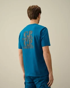 C.P. Company 30/1 Jersey Graphic T-Shirt Ink Blue Shop