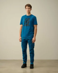 C.P. Company 30/1 Jersey Graphic T-Shirt Ink Blue Shop