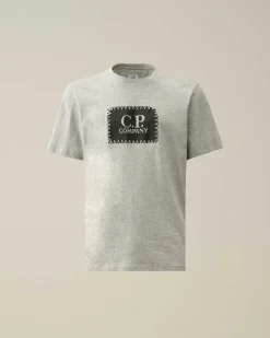 C.P. Company 30/1 Jersey Label Style Logo T-Shirt Grey Melange Store