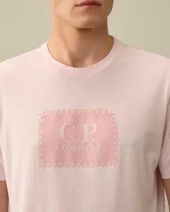 C.P. Company 30/1 Jersey Label Style Logo T-Shirt Heavenly Pink Best