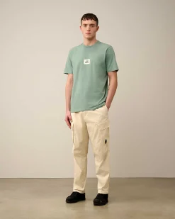C.P. Company 30/1 Jersey Logo T-Shirt Green Bay Best