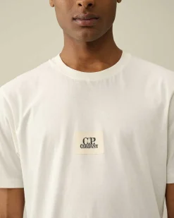 C.P. Company 30/1 Jersey Logo T-Shirt Gauze White New