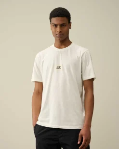 C.P. Company 30/1 Jersey Logo T-Shirt Gauze White New