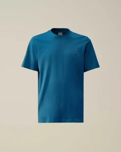 C.P. Company 30/1 Jersey Logo T-Shirt Ink Blue Best