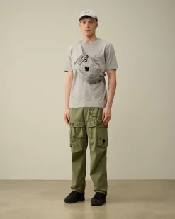 C.P. Company 30/1 Jersey Logo T-Shirt Drizzle Grey Best