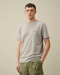 C.P. Company 30/1 Jersey Logo T-Shirt Drizzle Grey Best