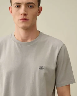 C.P. Company 30/1 Jersey Logo T-Shirt Drizzle Grey Best