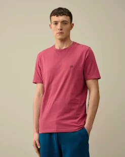 C.P. Company 30/1 Jersey Logo T-Shirt Red Bud Online