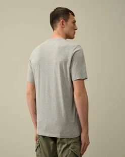 C.P. Company 30/1 Jersey Logo T-Shirt Grey Melange Sale