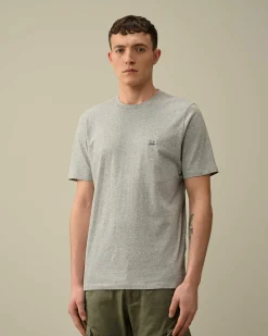 C.P. Company 30/1 Jersey Logo T-Shirt Grey Melange Sale