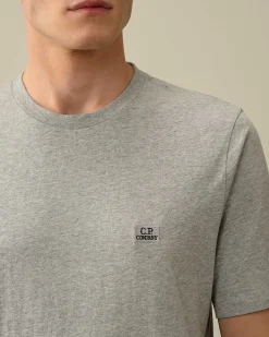 C.P. Company 30/1 Jersey Logo T-Shirt Grey Melange Sale