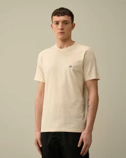 C.P. Company 30/1 Jersey Logo T-Shirt Pistachio Shell-Beige Store