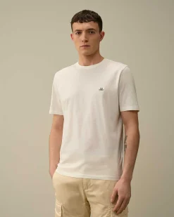 C.P. Company 30/1 Jersey Logo T-Shirt Gauze White Best