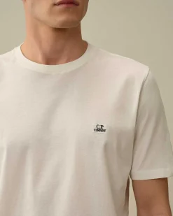 C.P. Company 30/1 Jersey Logo T-Shirt Gauze White Best