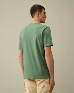 C.P. Company 30/1 Jersey Logo T-Shirt Green Bay Cheap