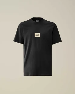 C.P. Company 30/1 Jersey Logo T-Shirt Black Online