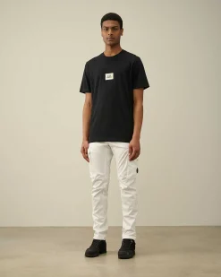 C.P. Company 30/1 Jersey Logo T-Shirt Black Online