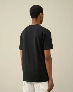 C.P. Company 30/1 Jersey Logo T-Shirt Black Online
