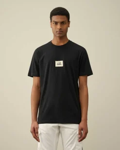 C.P. Company 30/1 Jersey Logo T-Shirt Black Online