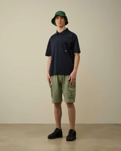 C.P. Company Jersey No Gravity Polo Shirt Total Eclipse-Blue New