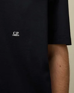 C.P. Company Jersey No Gravity Polo Shirt Total Eclipse-Blue New