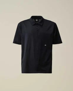 C.P. Company Jersey No Gravity Polo Shirt Total Eclipse-Blue New
