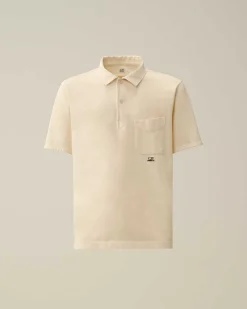 C.P. Company 1020 Jersey Pocket Polo Shirt Pistachio Shell-Beige Cheap