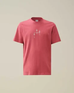 C.P. Company 30/1 Jersey Relaxed Graphic T-Shirt Red Bud Store