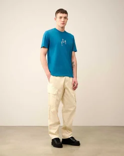 C.P. Company 30/1 Jersey Relaxed Graphic T-Shirt Ink Blue Store