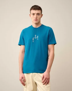 C.P. Company 30/1 Jersey Relaxed Graphic T-Shirt Ink Blue Store