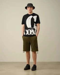 C.P. Company 30/1 Jersey Relaxed Logo T-Shirt Black Sale