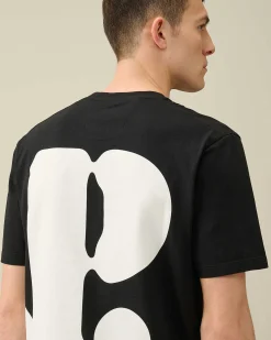 C.P. Company 30/1 Jersey Relaxed Logo T-Shirt Black Sale