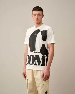 C.P. Company 30/1 Jersey Relaxed Logo T-Shirt Gauze White Store