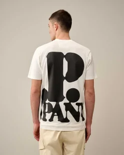 C.P. Company 30/1 Jersey Relaxed Logo T-Shirt Gauze White Store