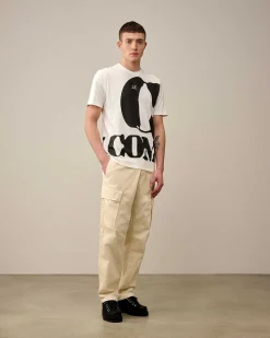 C.P. Company 30/1 Jersey Relaxed Logo T-Shirt Gauze White Store