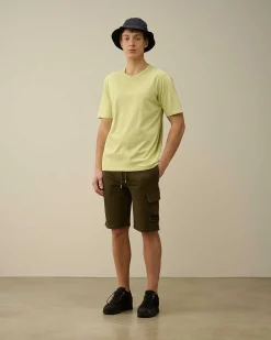 C.P. Company 24/1 Jersey Resist Dyed Logo T-Shirt White Pear Flash Sale