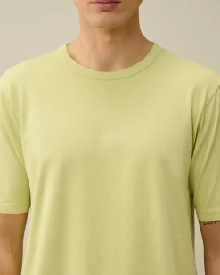 C.P. Company 24/1 Jersey Resist Dyed Logo T-Shirt White Pear Flash Sale