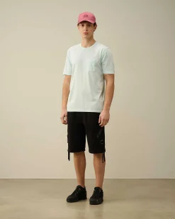 C.P. Company 24/1 Jersey Resist Dyed Pocket T-Shirt Starlight Blue New