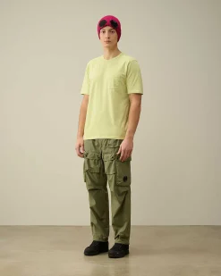 C.P. Company 24/1 Jersey Resist Dyed Pocket T-Shirt White Pear Cheap