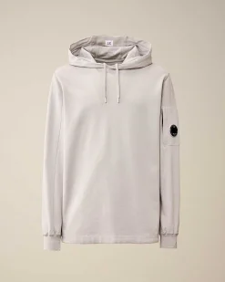 C.P. Company Light Fleece Hoodie Drizzle Grey Hot