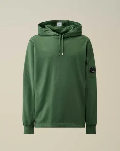 C.P. Company Light Fleece Hoodie Duck Green Cheap