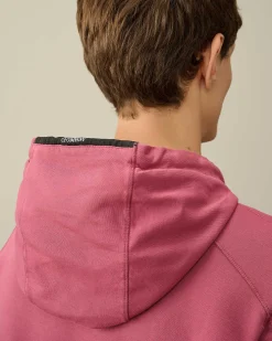 C.P. Company Light Fleece Hoodie Red Bud Sale