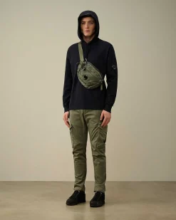 C.P. Company Light Fleece Hoodie Total Eclipse-Blue Store